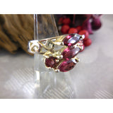 Marquis Garnet 5-Stone .925 Sterling Silver Ring - Size 7.75