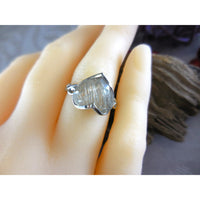 Golden Rutilated Quartz Heart-Shaped .925 Sterling Silver Bezel Ring - Size 6.25