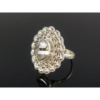 Herkimer Diamond (Quartz) Sterling Silver Ring - Size 9