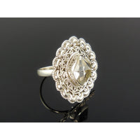 Herkimer Diamond (Quartz) Sterling Silver Ring - Size 9