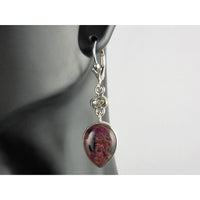 Eudialyte & Herkimer Diamond (Quartz) Sterling Silver Earrings