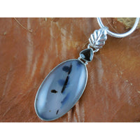 Montana Agate & Smoky Quartz Sterling Sivler Pendant/Necklace