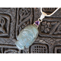Labradorite & Amethyst Sterling Silver Pendant/Necklace