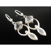 Herkimer Diamond (Quartz) Sterling Silver Goddess Earrings