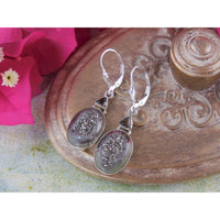 Titanium Agate Drusy & Smoky Topaz Sterling Silver Earrings