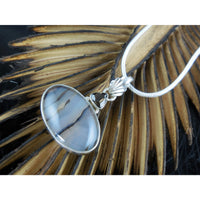 Montana Agate & Smoky Quartz Sterling Silver Pendant/Necklace