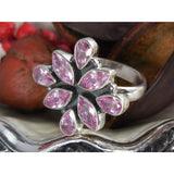 Pink Kunzite Sterling Silver Ring - Size 8