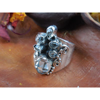 Herkimer Diamond (Quartz) Sterling Silver Ring - Size 7.25