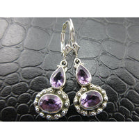Amethyst Gemstone Sterling Silver Earrings