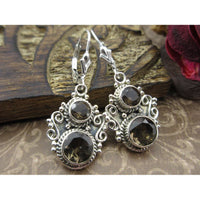 Smoky Topaz Sterling Silver Earrings