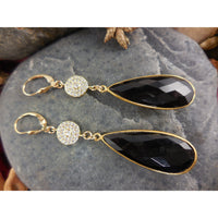 Gold-Filled Onyx Gemstone Earrings