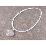 Sterling Silver Rose Quartz Necklace