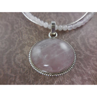 Sterling Silver Rose Quartz Necklace
