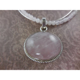 Sterling Silver Rose Quartz Necklace