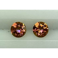 Custom Order: Jennifer Zhou / 14kt Rose Gold & 5mm Sunrise Mystic Topaz Earrings