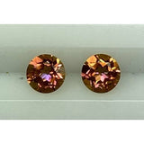 Custom Order: Jennifer Zhou / 14kt Rose Gold & 5mm Sunrise Mystic Topaz Earrings