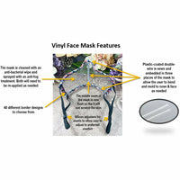 New Improved Design! Handsewn Face Cover with Adjustable Elastic - Clear Vinyl - 5 Sizes