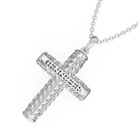 Personalized Cross Sterling Silver Pendant/Necklace