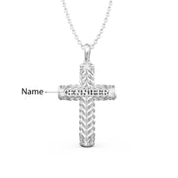 Personalized Cross Sterling Silver Pendant/Necklace