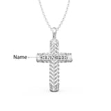 Personalized Cross Sterling Silver Pendant/Necklace