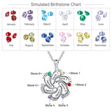 Personalized Baby Feet Sterling Silver Pendant/Necklace: 1 Name