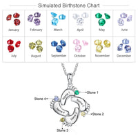 Personalized Baby Feet Sterling Silver Pendant/Necklace: 1 Name