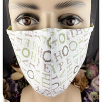 Handsewn Face Cover with Filter Pocket, Bendable Nose Wire, & Adjustable Elastic - Faith, Love, Hope, Home - 5 Sizes