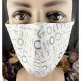 Handsewn Face Cover with Filter Pocket, Bendable Nose Wire, & Adjustable Elastic - Faith, Love, Hope, Home - 5 Sizes