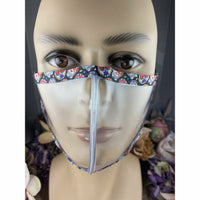 New Improved Design! Handsewn Face Cover with Adjustable Elastic - Clear Vinyl - 5 Sizes