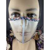 New Improved Design! Handsewn Face Cover with Adjustable Elastic - Clear Vinyl - 5 Sizes