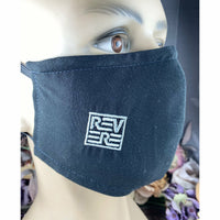 Exclusive! Handsewn and Embroidered Face Cover with Filter Pocket, Bendable Nose Wire, & Adjustable - Alan Revere Toolbox Initiative - 5 Sizes