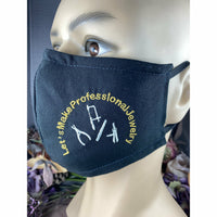 Exclusive! Handsewn and Embroidered Face Cover with Filter Pocket, Bendable Nose Wire, & Adjustable - Alan Revere Toolbox Initiative - 5 Sizes