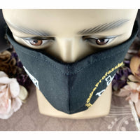 Exclusive! Handsewn and Embroidered Face Cover with Filter Pocket, Bendable Nose Wire, & Adjustable - Alan Revere Toolbox Initiative - 5 Sizes
