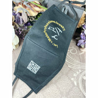Exclusive! Handsewn and Embroidered Face Cover with Filter Pocket, Bendable Nose Wire, & Adjustable - Alan Revere Toolbox Initiative - 5 Sizes