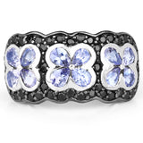 Tanzanite & Black Spinel 14kt Gold-Over-Sterling Ring