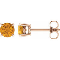 Custom Order: Jennifer Zhou / 14kt Rose Gold & 5mm Sunrise Mystic Topaz Earrings
